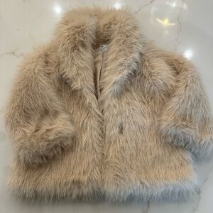 H&M Kids Faux Fur Jacket - Beige
